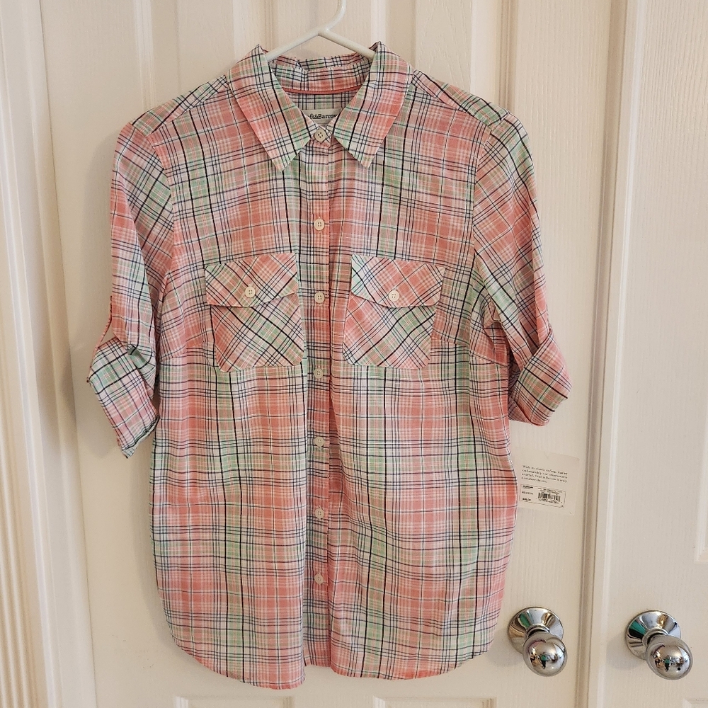 Croft & Barrow Petite Small Button Up Shirt Woman